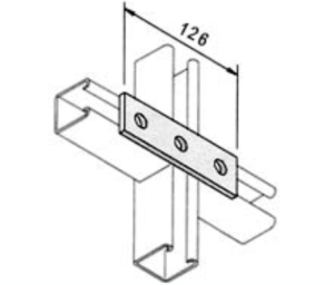 126 x 40 3 Hole Plate HDG               