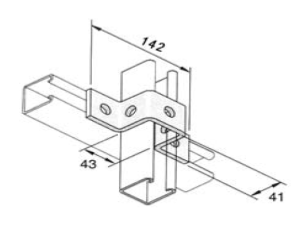43 x 41 Square Saddle HDG               