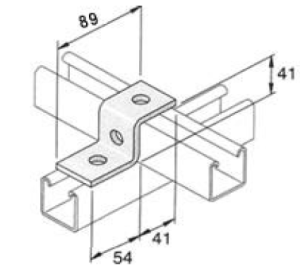 Z Brkt 41x41 HDG                        