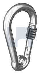 316 SPRING HOOK W/EYE+NUT: 12           