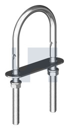 304 U-BOLT KIT/PLATE:M8  X  80          